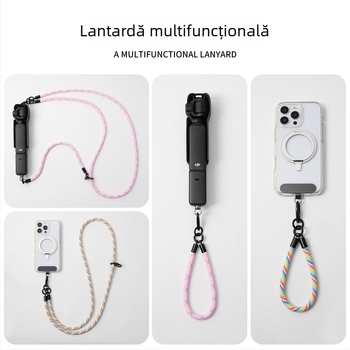 Lanieră pentru DJI Pocket 3, trei în unu, curea detașabilă din poliester cu cataramă metalică