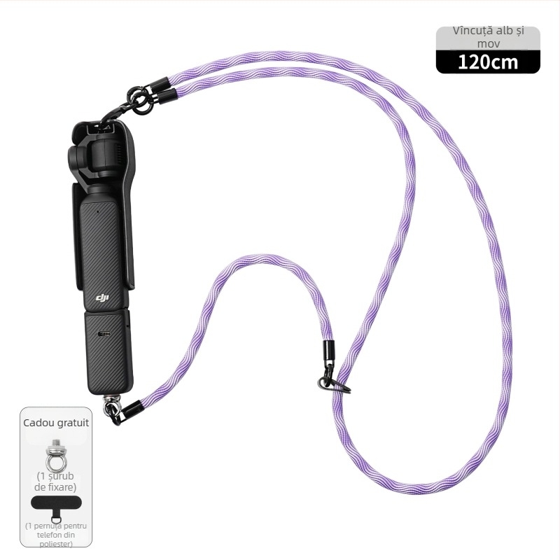 Lanieră pentru DJI Pocket 3, trei în unu, curea detașabilă din poliester cu cataramă metalică