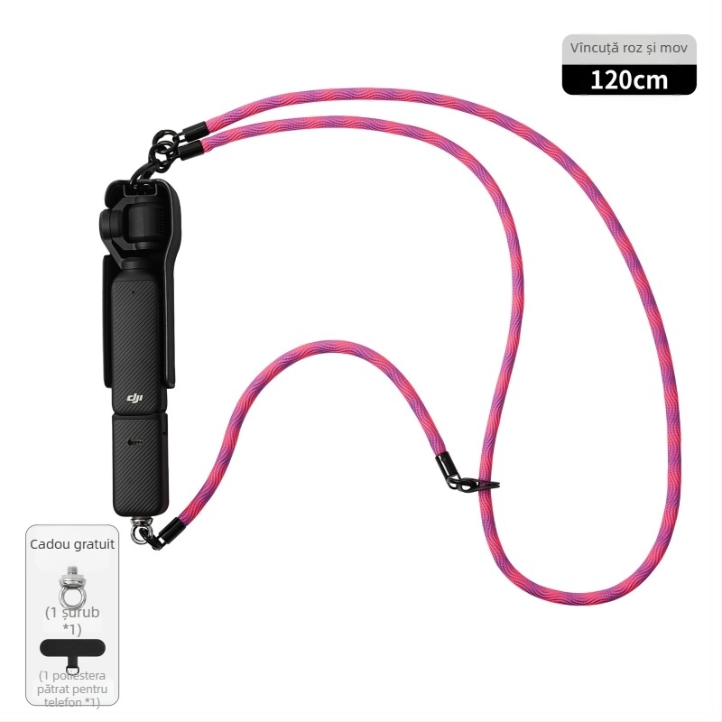 Lanieră pentru DJI Pocket 3, trei în unu, curea detașabilă din poliester cu cataramă metalică