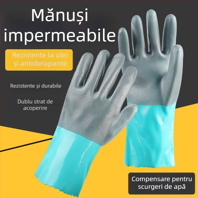 Mănuși de lucru rezistente la ulei, antiderapante, rezistente la acizi și la baze, 200 g