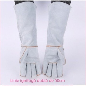 Mănuși de sudură, piele de vacă, marca Yingshuo, pentru sudură electrică, construcții navale și șantiere