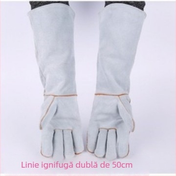 Mănuși de sudură, piele de vacă, marca Yingshuo, pentru sudură electrică, construcții navale și șantiere