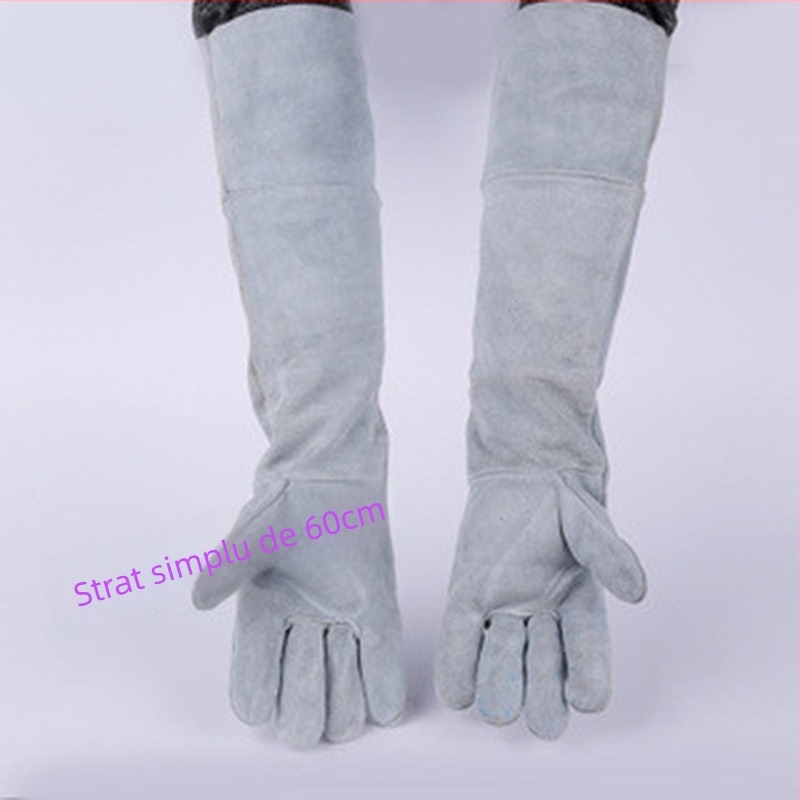 Mănuși de sudură, piele de vacă, marca Yingshuo, pentru sudură electrică, construcții navale și șantiere