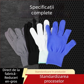 Mangosteen mănuși de protecție din poliester-nylon, fără degete, compatibile cu ecran tactil, 180 g