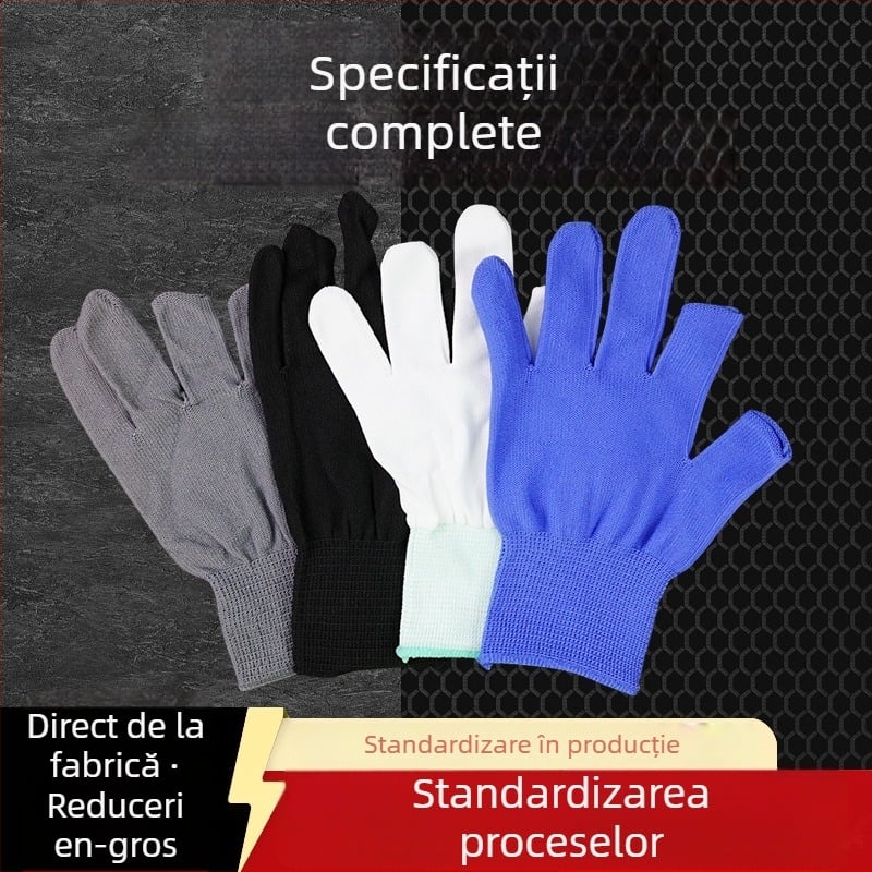Mangosteen mănuși de protecție din poliester-nylon, fără degete, compatibile cu ecran tactil, 180 g