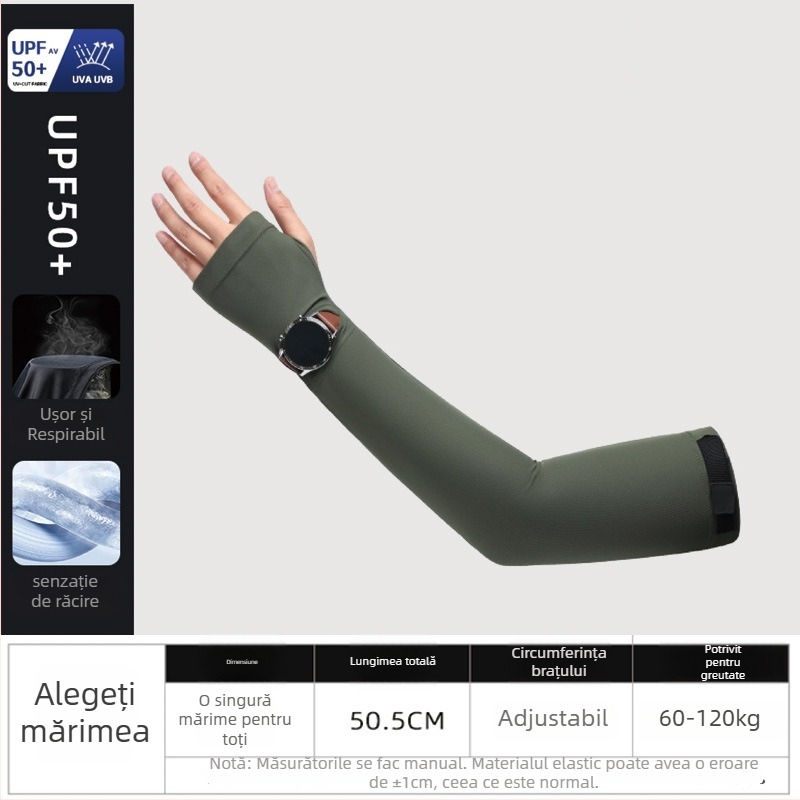 Manșon de protecție solară pentru braț, nailon respirabil, protecție UV, design original, primăvara 2025