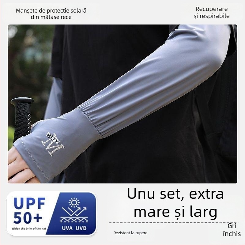 Manșete de protecție solară pentru brațe Ice Silk (Viscoză) 81-95% Stil Ins, Primăvara 2025