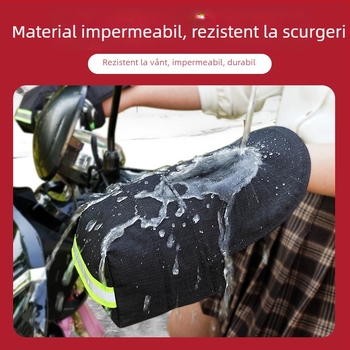 Capac de ghidare pentru vehicul electric - Material catifea, design gros de iarnă, protecție împotriva vântului și izolație termică, TDGO