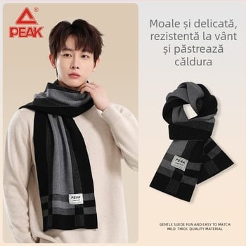  Șal bărbați Peak – Poliester, Iarnă/Toamnă, Gros pentru căldură, Cutie cadou