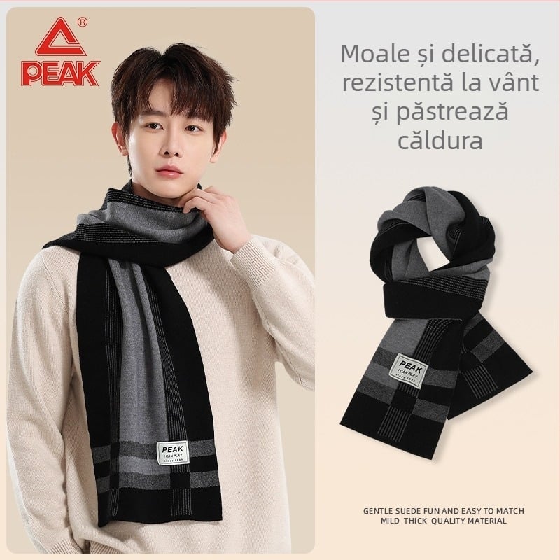  Șal bărbați Peak – Poliester, Iarnă/Toamnă, Gros pentru căldură, Cutie cadou