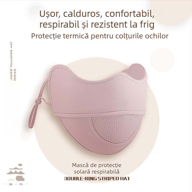 Masca de iarnă cu căptușeală Velur, protecție UV, anti-vânt, pentru ciclism, cu ventilații