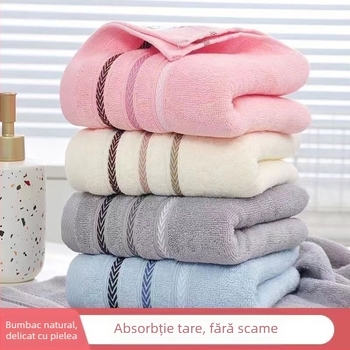 Prosop de față din bumbac 100%, absorbant, îngroșat, țesătură simplă, gramaj 50–80 g/m², procesare personalizabilă