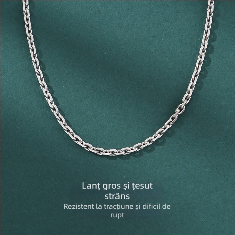 Colier din argint S925 – lanț pentru pulover, stil cuplu, design original