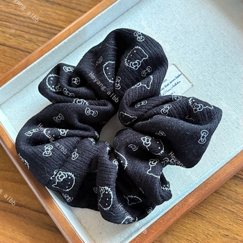 Fundă mare pentru păr, material textil, fabricare manuală, elasticitate înaltă, stil desen animat