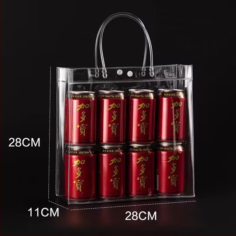 Geantă tote transparentă din PVC de la Oda — geantă de zi cu zi, dublu strat 24, origine: Wenzhou, China