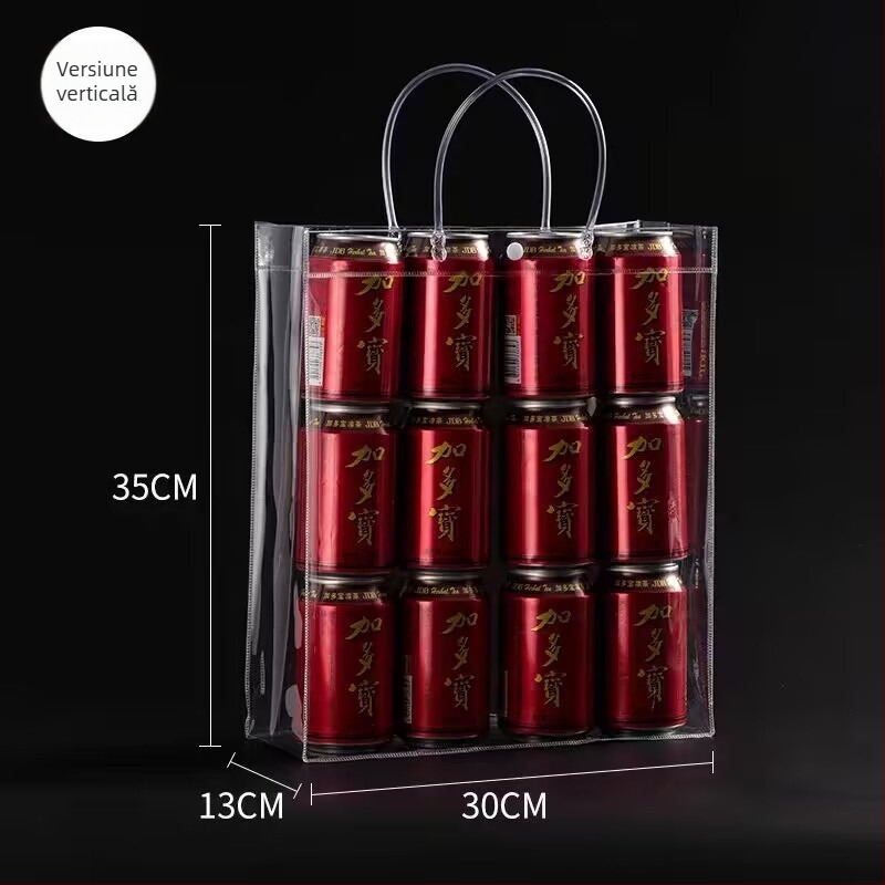 Geantă tote transparentă din PVC de la Oda — geantă de zi cu zi, dublu strat 24, origine: Wenzhou, China