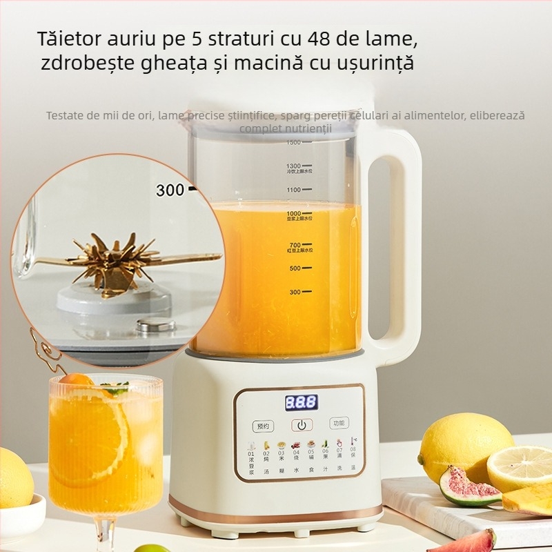WIFER HX-DJ09 Mașină de lapte de soia cu placă de încălzire cu acoperire titan, antiaderent, capacitate 1,8 L, antibacterian, fără înmuiere