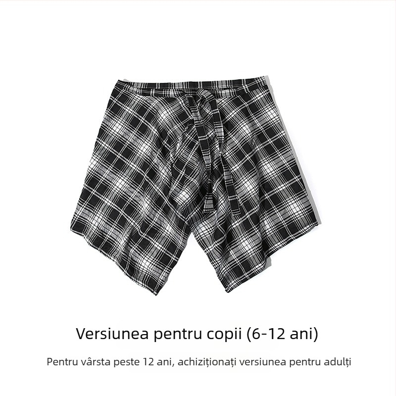Pantaloni pentru copii pentru hip-hop street dance, cu detaliu la tiv, decor la talie, toate sezoanele, cataramă cu inel dublu