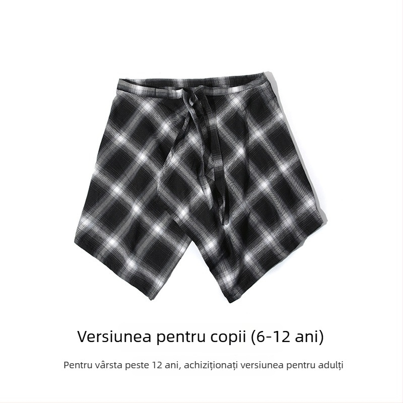 Pantaloni pentru copii pentru hip-hop street dance, cu detaliu la tiv, decor la talie, toate sezoanele, cataramă cu inel dublu