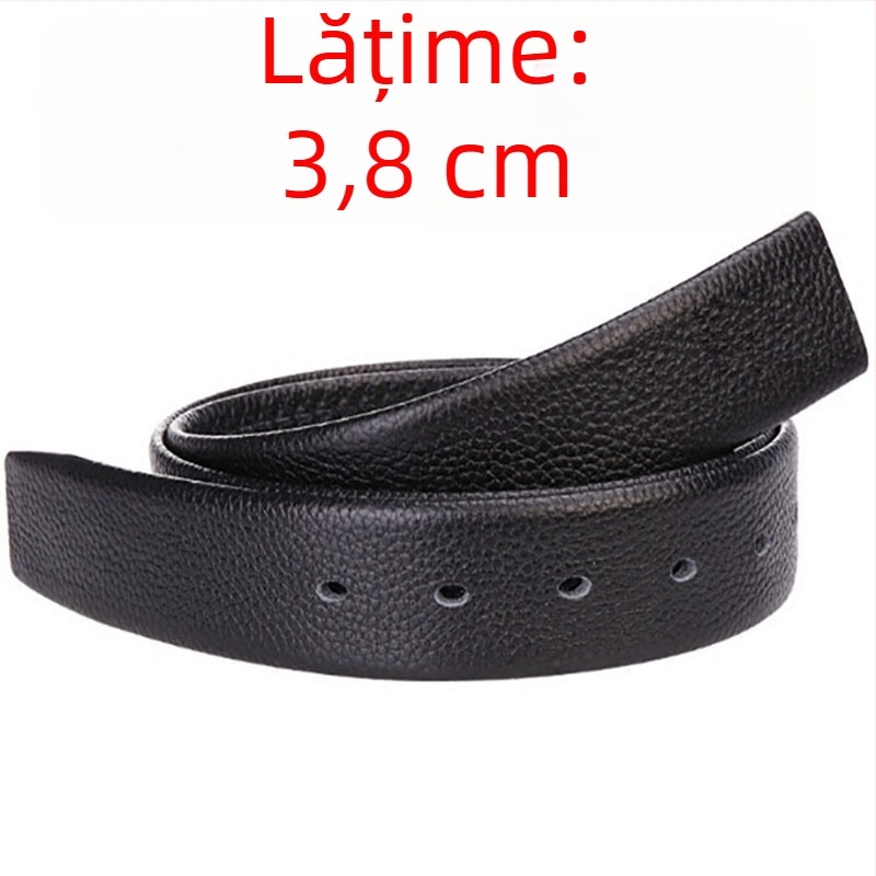 Curea din piele naturală, dublă față, strat superior de piele de bovină, cataramă cu pin, lățime 2–4 cm, realizată manual, stil minimalist și elegant pentru birou