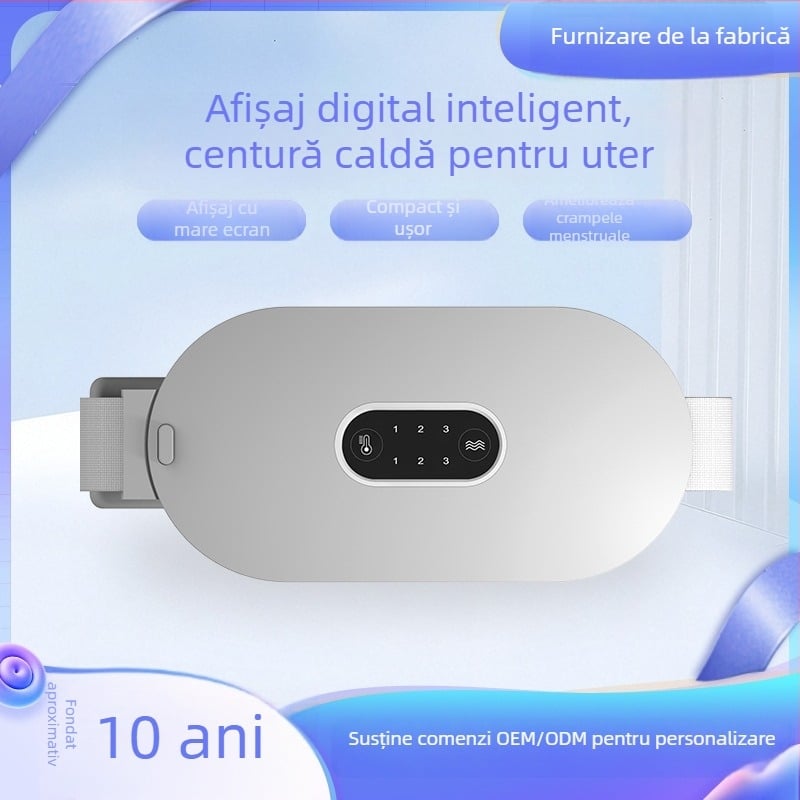 Bandă abdominală cu încălzire electrică, model 961S, alimentare prin baterie, terapie cu infraroșu, control wireless, 40-65°C