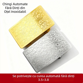 Cataramă automată pentru curea din oțel inoxidabil, dreptunghiulară, fără dinți, fără găuri, personalizabilă