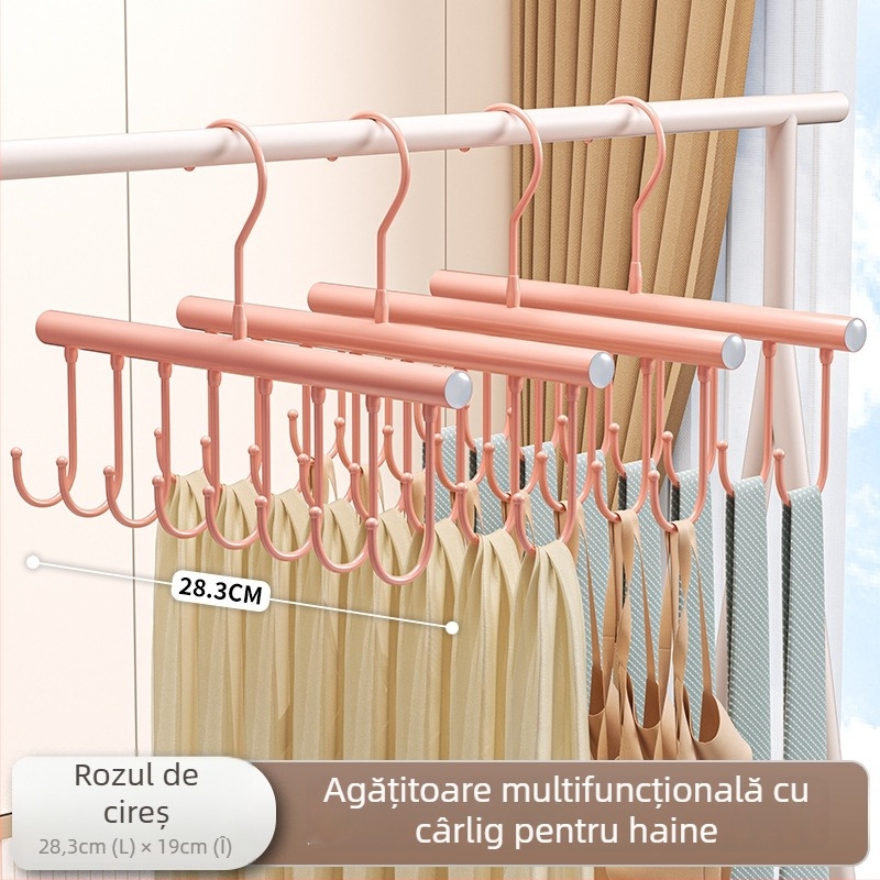 Cuier metalic pentru haine cu mai multe cârlige — stil modern minimalist, capacitate de încărcare 3–5 kg