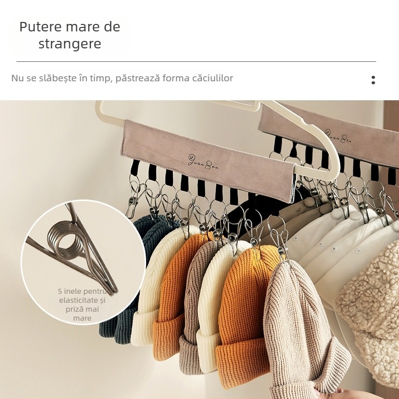 Clip de depozitare pentru haine din țesătură, pliabil, Cotton Track, model Storage Clip; pachet de 100 buc.; potrivit pentru lenjerie, șosete, eșarfe, cravate.