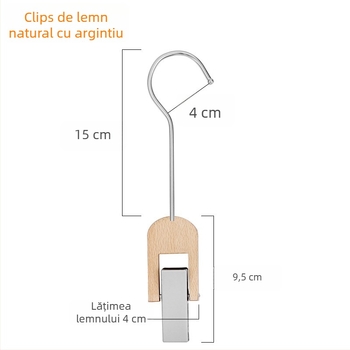 Clip de depozitare din lemn cu cârlig S pentru eșarfe, Encordo Mz-jz001