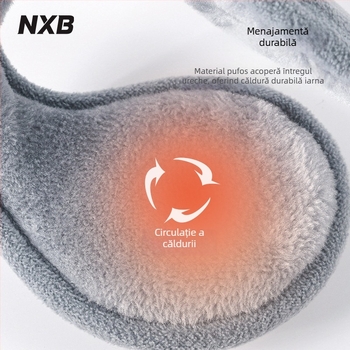 NXB Protectii pentru urechi pentru bărbați – Back-Wearing, Monocrom, iarnă și toamnă, mențin căldura
