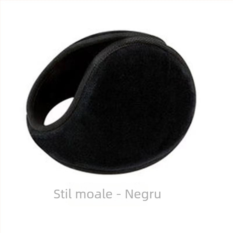 Juji earmuffs din pluș – purtate pe spate, stil universal, model monocrom, mențin căldura
