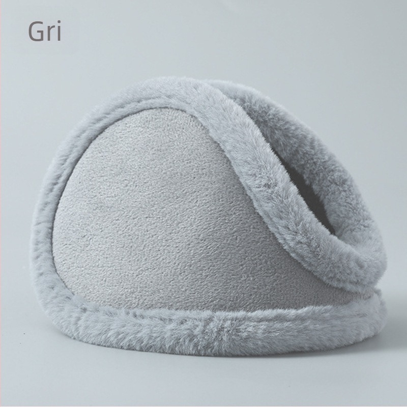 Protecții pentru urechi din pluș, pentru iarnă, unisex, purtare pe spate, monocrom, calde