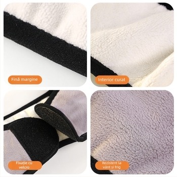 Set dopuri pentru urechi pentru somn și masca de ochi, blocare a luminii – material pluș, utilizare iarnă/toamnă, potrivit pentru exterior