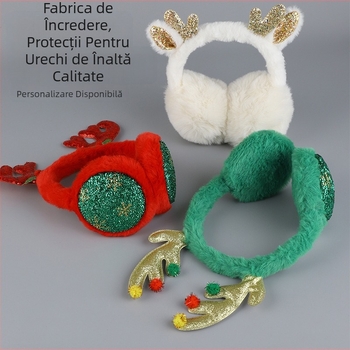 Protecții pliabile pentru urechi din pluș, pentru adulți, unisex, pentru iarnă, utilizare în exterior, culoare solidă