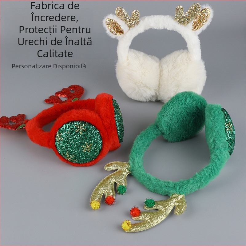 Protecții pliabile pentru urechi din pluș, pentru adulți, unisex, pentru iarnă, utilizare în exterior, culoare solidă