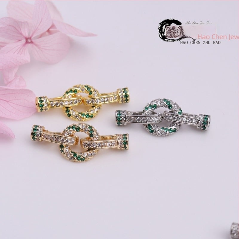 Încuietoare pentru colier cu Cable Knit din cupru, electroplacare, K082, Haochen (Cupru; Cable Knit; electroplacare; K082; Haochen)