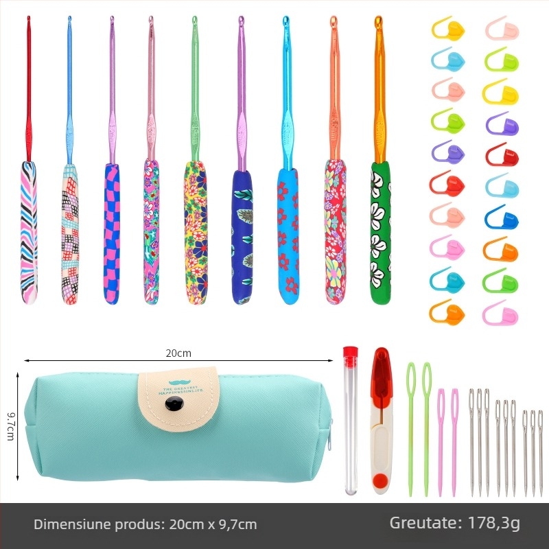 Set de croșete – marca Y.l, 50 buc, greutate totală 275.5 g, stil drăguț