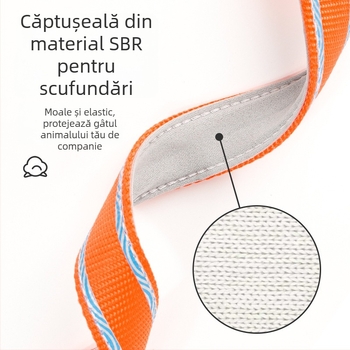 Colier pentru animale de companie cu cataramă reglabilă și lesă • model monocrom • material nylon • marcă Barnu Eagle • utilizare generală • patru sezoane