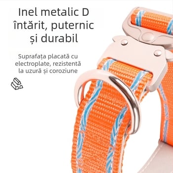 Colier pentru animale de companie cu cataramă reglabilă și lesă • model monocrom • material nylon • marcă Barnu Eagle • utilizare generală • patru sezoane