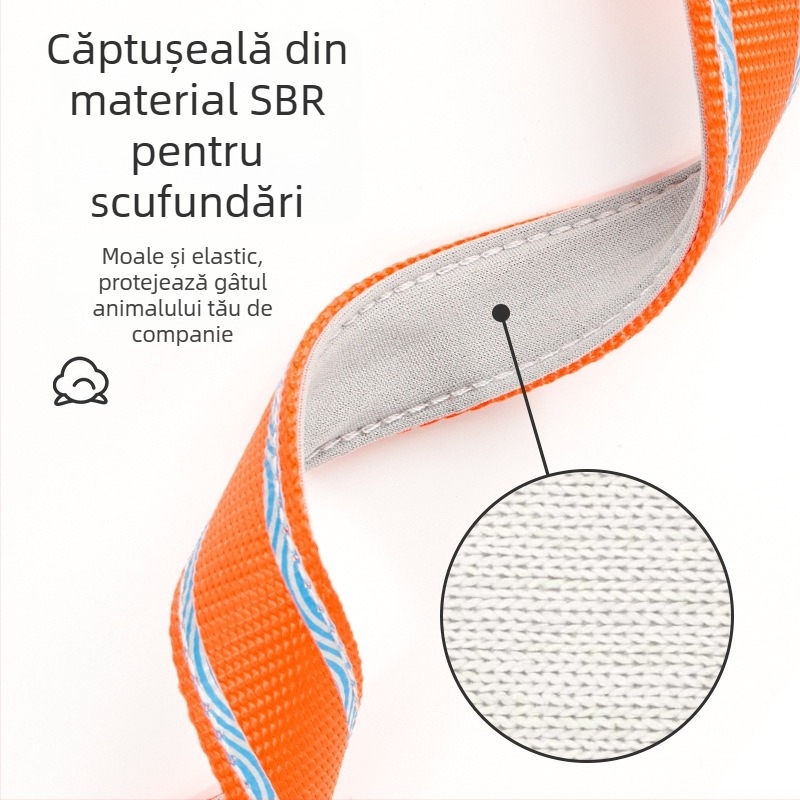 Colier pentru animale de companie cu cataramă reglabilă și lesă • model monocrom • material nylon • marcă Barnu Eagle • utilizare generală • patru sezoane