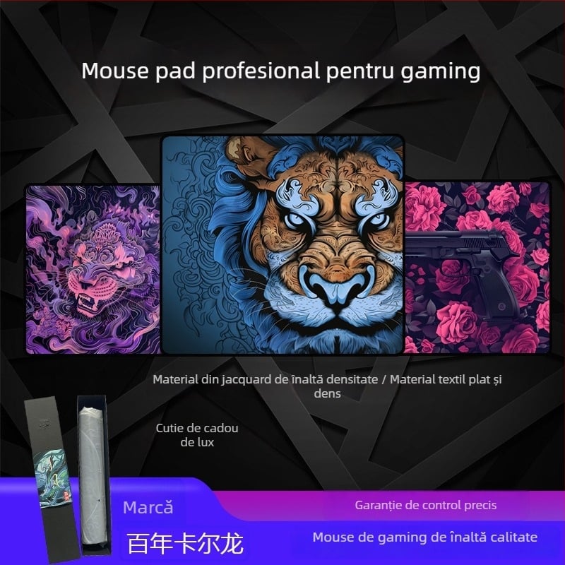 Pad de mouse oversized pentru jocuri E-sports – cauciuc natural, anti-alunecare, transfer termic, logo imprimat, personalizare OEM