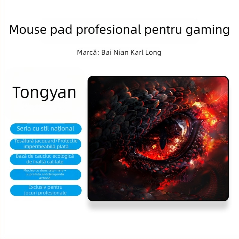 Pad de mouse oversized pentru jocuri E-sports – cauciuc natural, anti-alunecare, transfer termic, logo imprimat, personalizare OEM