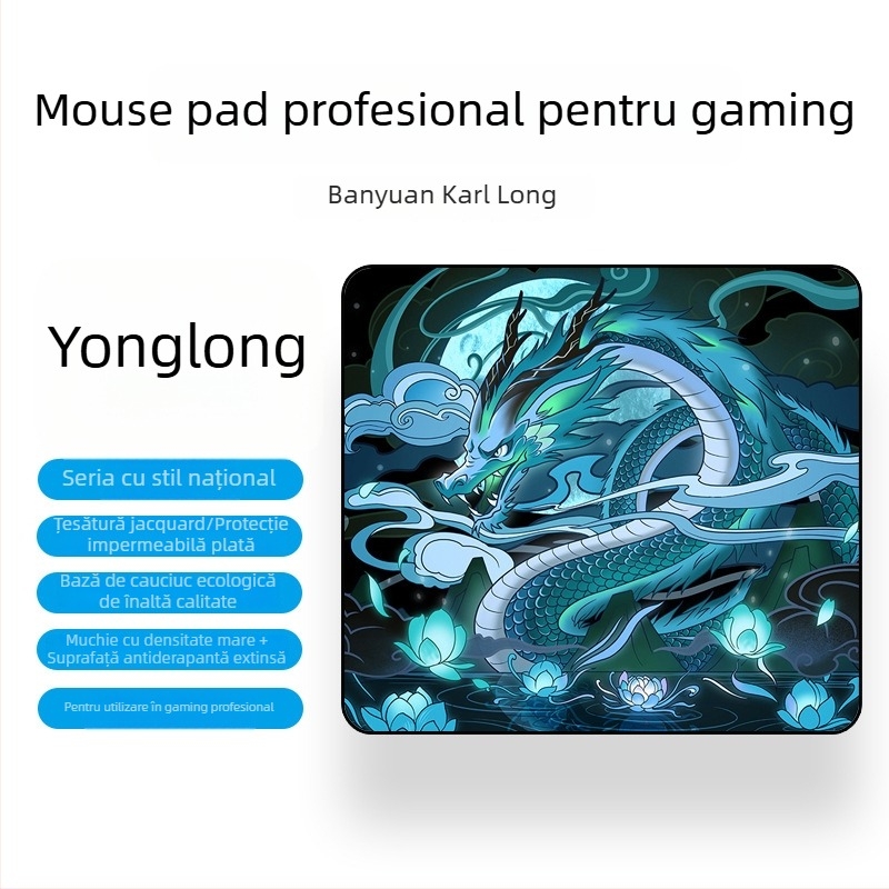 Pad de mouse oversized pentru jocuri E-sports – cauciuc natural, anti-alunecare, transfer termic, logo imprimat, personalizare OEM
