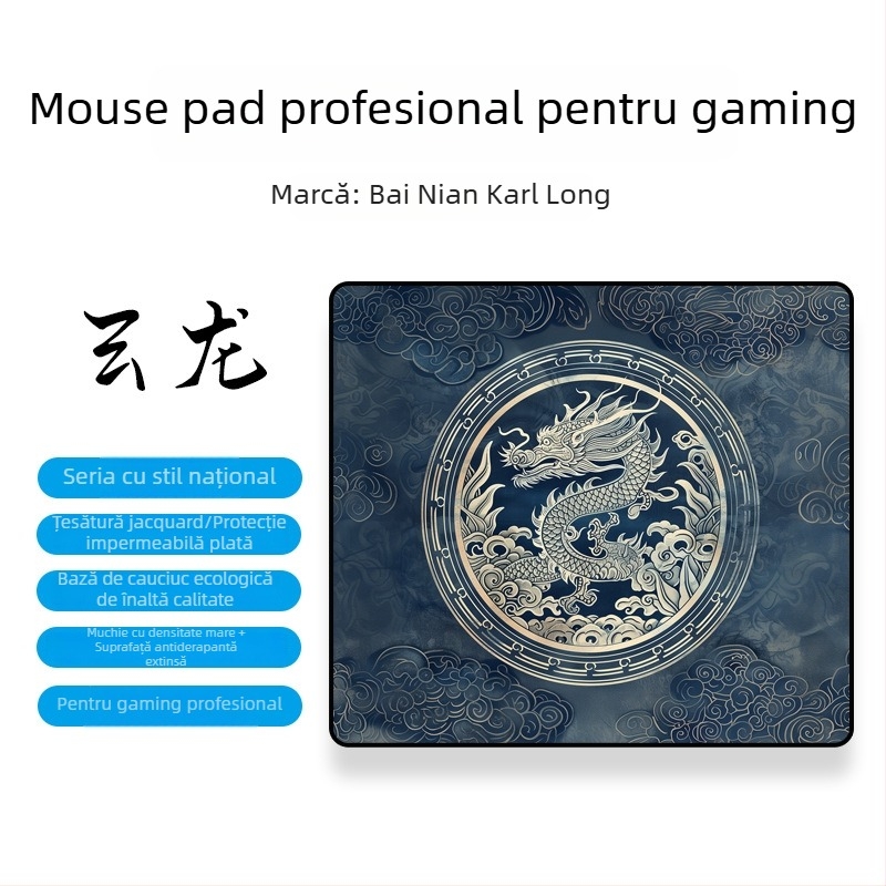 Pad de mouse oversized pentru jocuri E-sports – cauciuc natural, anti-alunecare, transfer termic, logo imprimat, personalizare OEM