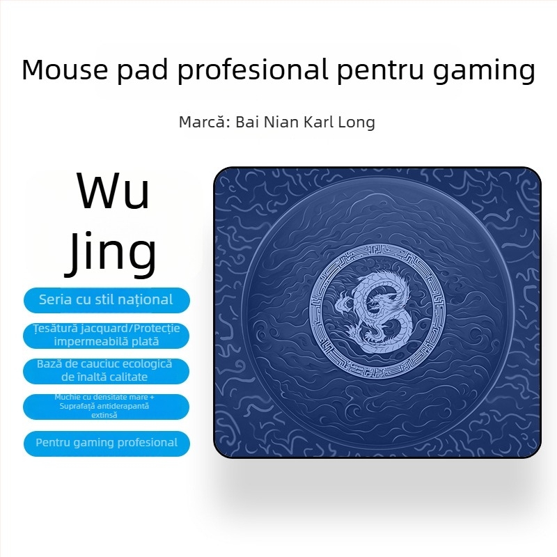Pad de mouse oversized pentru jocuri E-sports – cauciuc natural, anti-alunecare, transfer termic, logo imprimat, personalizare OEM