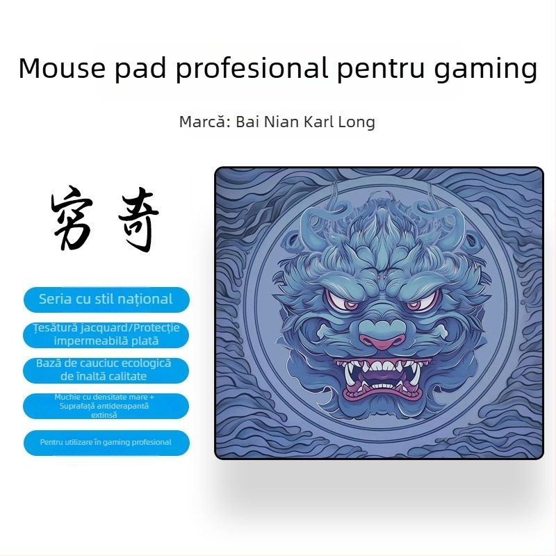 Pad de mouse oversized pentru jocuri E-sports – cauciuc natural, anti-alunecare, transfer termic, logo imprimat, personalizare OEM