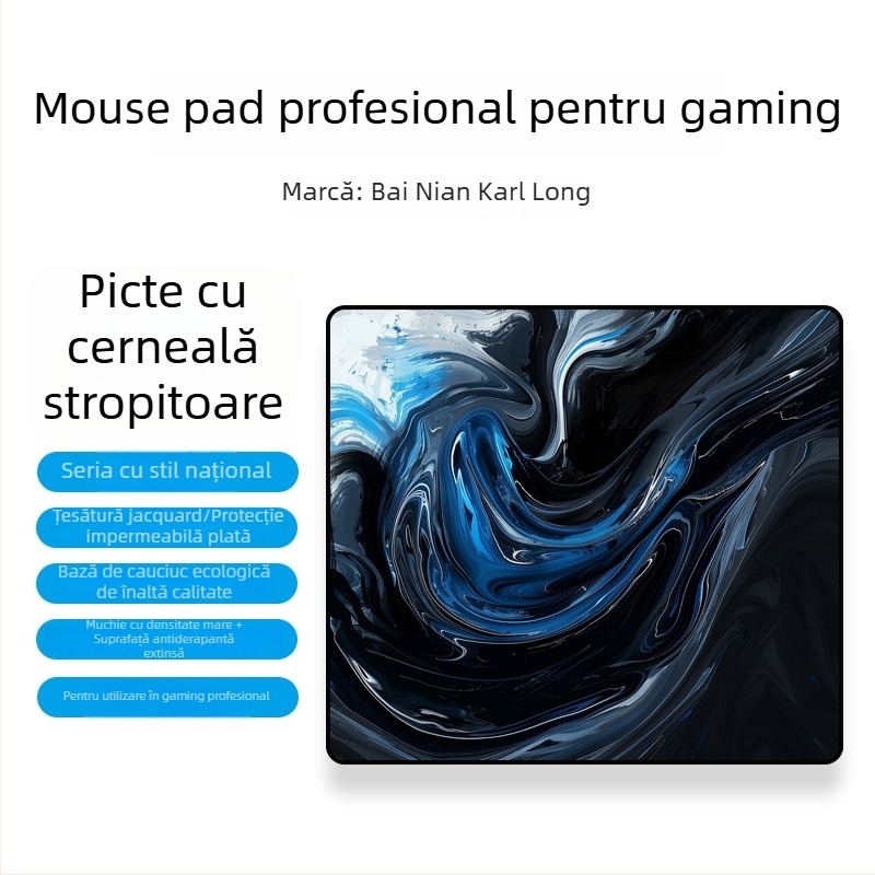 Pad de mouse oversized pentru jocuri E-sports – cauciuc natural, anti-alunecare, transfer termic, logo imprimat, personalizare OEM
