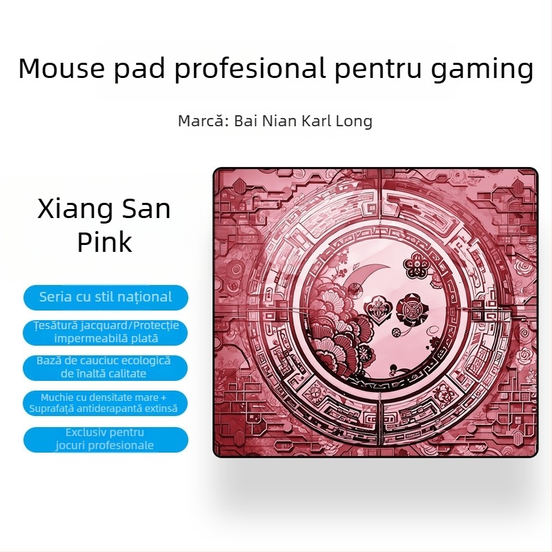 Pad de mouse oversized pentru jocuri E-sports – cauciuc natural, anti-alunecare, transfer termic, logo imprimat, personalizare OEM