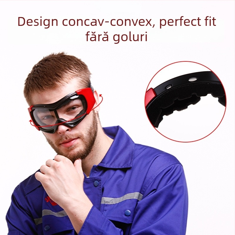 CKY-053 Ochelari de protecție, PC material, lentilă de 1,5 mm, protecție împotriva prafului, vântului și loviturilor