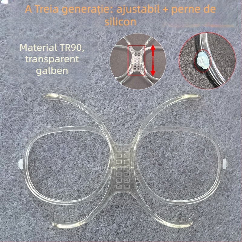 Ochelari de schi cu cadru interior TR90 pentru adaptor de miopie, reglabil, protecție pentru ochi pentru adulți